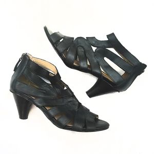 Nine West Leather Cage Booties Size 7